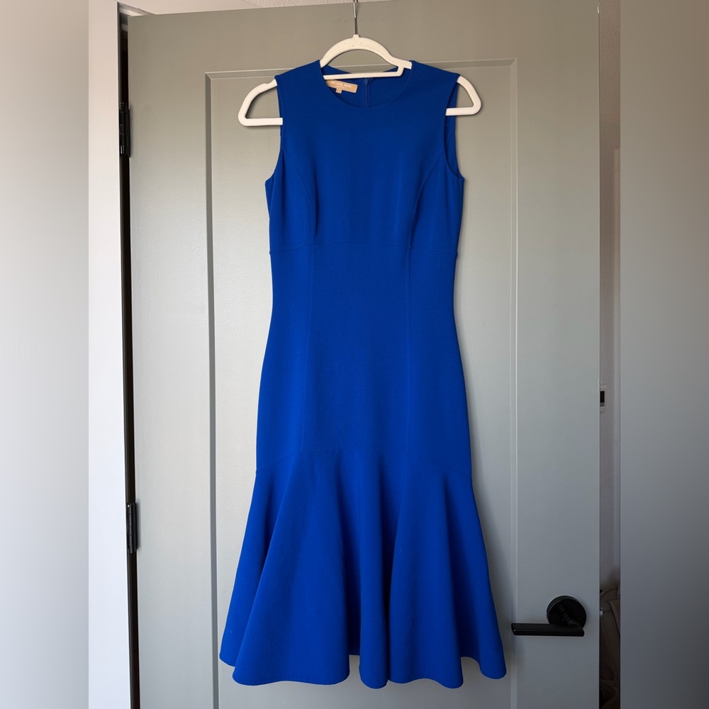 Michael Kors Royal Blue Midi Dress